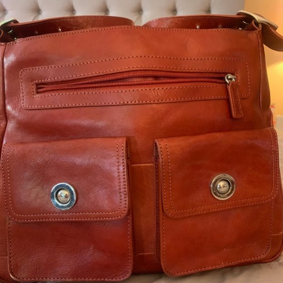 Wilsons Leather Handbags - Wilson Leather large red handbag